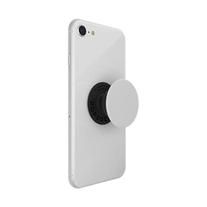 PopSockets Phone Grip with Expanding Kickstand, Adhesive Grip - White on Black - color: White on Black, style: Adhesive