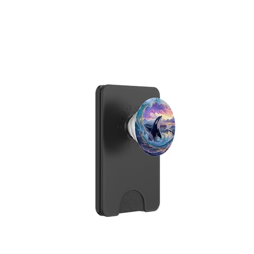 Orca Whale PopSockets PopWallet for MagSafe - style: Magnetic PopWallet