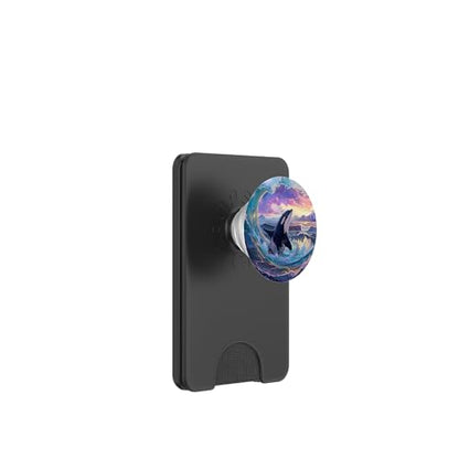 Orca Whale PopSockets PopWallet for MagSafe - style: Magnetic PopWallet