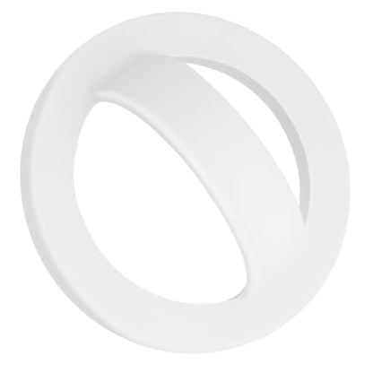 Magnetic Silicone Ring Grip Phone Holder, Rotating Finger Loop Ring Grip Holder, Soft and Portable, Strong Magnetic Attraction, Compatible with Magsafe Phone Case (White) - color: White
