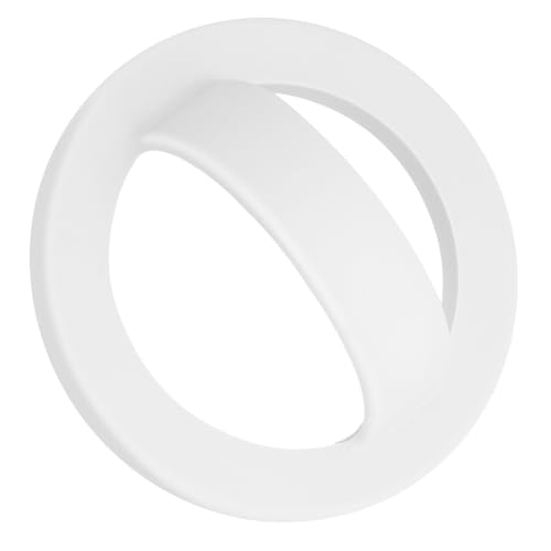 Magnetic Silicone Ring Grip Phone Holder, Rotating Finger Loop Ring Grip Holder, Soft and Portable, Strong Magnetic Attraction, Compatible with Magsafe Phone Case (White) - color: White