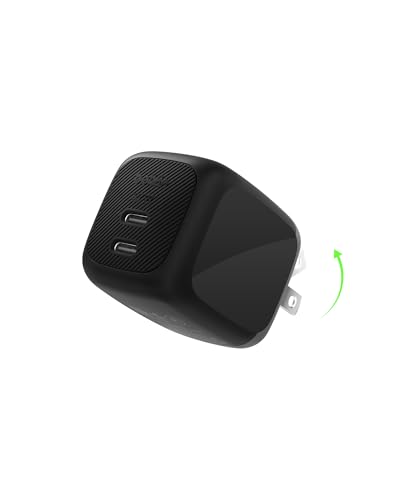 Belkin 67W Dual-Port GaN USB C Charger Block, Fast Charging - style: 67W Black