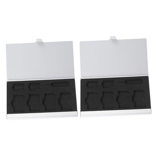 Sim Card Box Holder with Card Needle Aluminum Alloy Silver