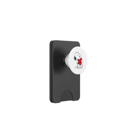 Snoopy Hugging Heart Love Design PopSockets PopWallet for MagSafe - style: Magnetic PopWallet
