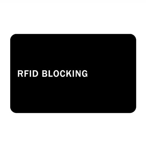 RFID Blocking Card - 1 Pack, Contactless NFC Credit Card ID Protection Safe Bank Card Passport Entire Wallet Purse Shield Protector Blocker Guard (Pack of 1) - color: Black/1 card