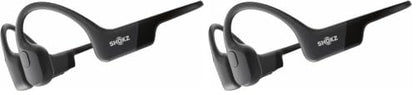 SHOKZ OpenRun Bone Conduction Open-Ear Bluetooth Sport Headphones, Black (Pack of 2) - color: Black, size: Standard Size+Magnetic Charging (Pack of 2)