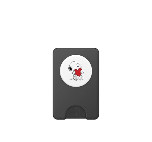 Snoopy Hugging Heart Love Design PopSockets PopWallet for MagSafe - style: Magnetic PopWallet