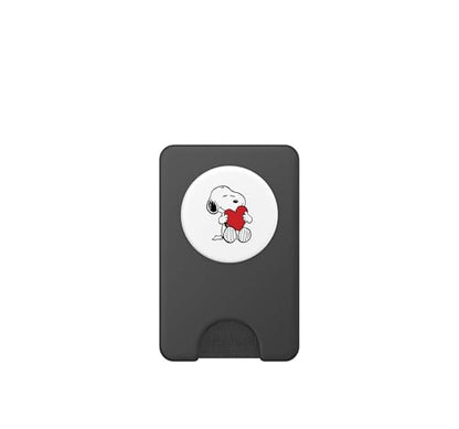 Snoopy Hugging Heart Love Design PopSockets PopWallet for MagSafe - style: Magnetic PopWallet