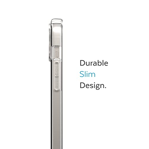 Speck Clear iPhone 14 Plus Case - Drop Protection, Scratch Resistant Dual Layer Slim Phone Case for 6.7 Inch iPhones 14 Plus - Anti-Yellowing & Anti-Fade Case - GemShell - color: Clear/Clear