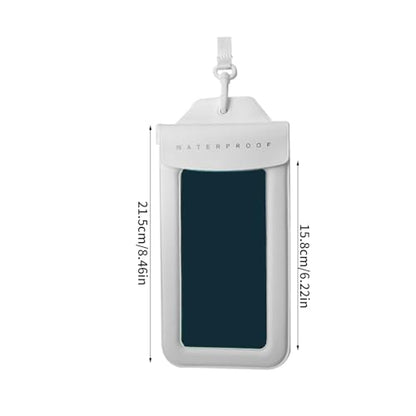Waterproof Phone Bag Phone Storage Bag Touch Screens Transparent Keep Valuables Safe and Dry for Water Sports Beach - color: White