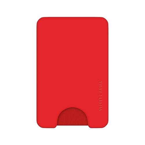 VELVET CAVIAR compatible with MagSafe Wallet - Magnetic Card Holder - color: Hot Girl Red