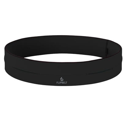 FlipBelt Classic Running Belt, Phone Holder for Running, Money Belt Pouch - color: Black, size: Small