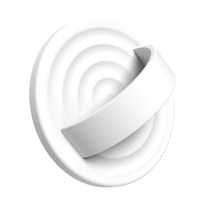 Upgraded Magnetic Phone Grip, Liquid Silicone Soft and Portable, Removable Finger Loop Ring Grip Holder for iPhone, Strong Magnetic Attraction, Compatible with MagSafe Phone Case, White - color: White