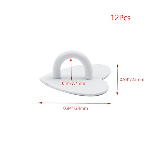 Phone Charm Hook Adhesive Phone Finger Grip Hook, Heart Shaped - color: Matte White