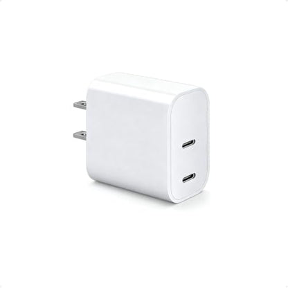 Dual USB C Charger Block for Apple Watch 11 10 iWatch iPhone iPad AirPods - color: White, size: 2-C 20W x1