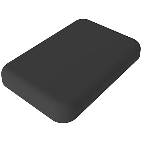 Puxicu Clear Case Compatible with Magsafe Battery Pack, Slim Design Matte TPU Rubber Soft Skin Silicone Protective Cover for Magsafe Battery Pack - 2 Pack (Black+Clear)