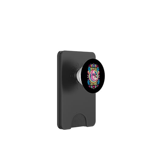 Alice in Wonderland - We're All Mad Here Psychedelic Pattern PopSockets PopWallet for MagSafe - style: Magnetic PopWallet