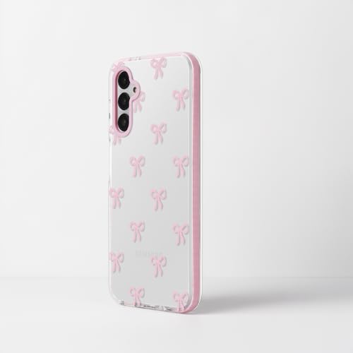 Dumkery Cute Phone Case for Samsung Galaxy A14 5G, Bow Aesthetic Pattern Galaxy A14 4G Cases, Soft Clear TPU Shockproof Bumper Cover for Girls Women, Pink - size: Samsung Galaxy A14