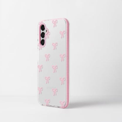 Dumkery Cute Phone Case for Samsung Galaxy A14 5G, Bow Aesthetic Pattern Galaxy A14 4G Cases, Soft Clear TPU Shockproof Bumper Cover for Girls Women, Pink - size: Samsung Galaxy A14