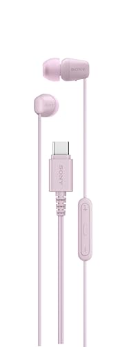 Sony IER-EX15C USB-C Plug, Wired in-Ear Headphones with Mic, Pink - color: Pink (Pack of 1), style: USB-C, Mic