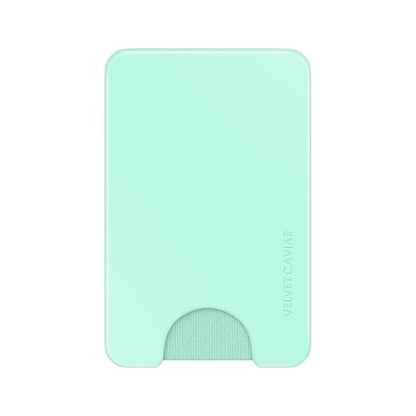 VELVET CAVIAR compatible with MagSafe Wallet - Magnetic Card Holder - color: Mint Jelly