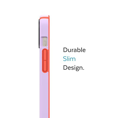 Speck iPhone 15 Plus & 14 Plus Case - Drop Protection, Scratch Resistant, Built for MagSafe iPhone Case with Soft Touch Coating - 6.7" iPhone, Dual Layer - Spring Purple/Energy Red CandyShell Pro - color: Spring Purple/Energy Red