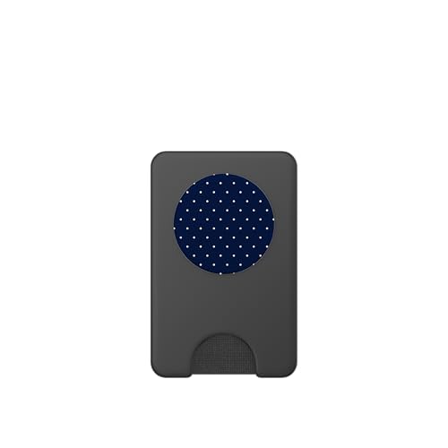 Navy Blue Polka Dot PopSockets PopWallet for MagSafe - style: Magnetic PopWallet