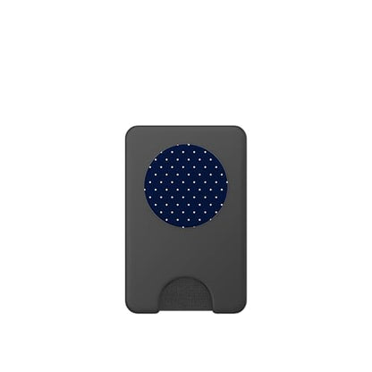 Navy Blue Polka Dot PopSockets PopWallet for MagSafe - style: Magnetic PopWallet