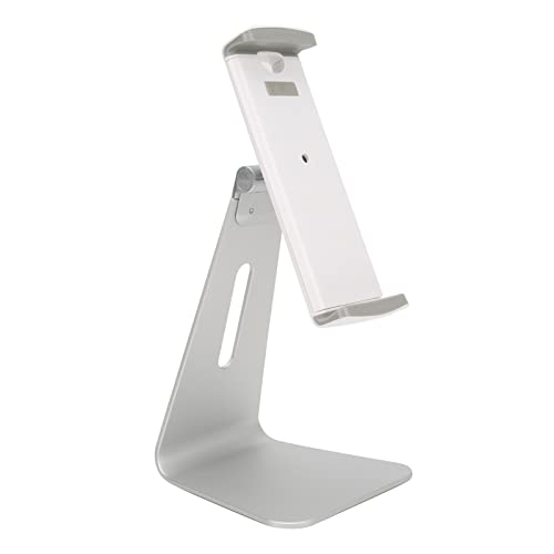 Cell Phone Stand Adjustable Rotating Aluminum Alloy Tablet Holder with Silicone Anti Skid Design for Office Desk Cable Management 11.8 x 5.4 x 5.4in