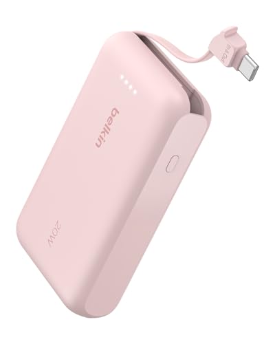 Belkin 10000mAh 20W USB C Power Bank, Portable Charger for iPhone & iPad - color: Pink, style: 10K mAh
