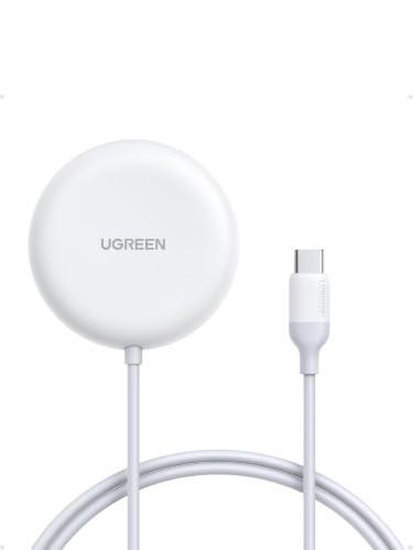 UGREEN Qi2.2 25W MagSafe-Compatible Wireless Charging Pad | Qi2.2 Certified, Fast Charging Pad for iPhone 12-17 Series and AirPods, 5FT Cable, White, Adapter Not Included - color: White
