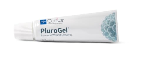 PluroGel Burn and Wound Dressing Gel, Moisture-Retaining, Non-Cytotoxic, Water-Soluble, Biocompatible Gel for Burns, Cuts, Ulcers, and Wound Care Protection, 0.7 oz. Tube