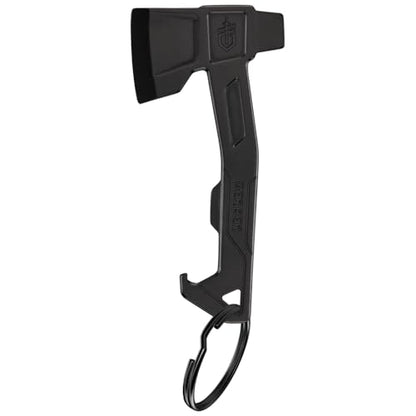 Gerber Gear Hatchet Keychain 3-in-1 Multitool, Clips to Pocket or Keychain with Bottle Opener, Flathead Driver, Package Opener, EDC Gear for Everyday Carry - color: Black