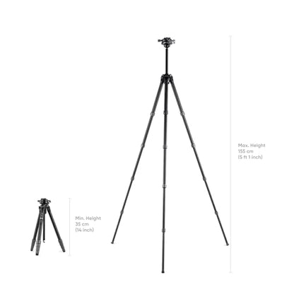 Heavy Duty Lightweight Tripods by foldio foldable studio, Portable Cell Phone & Camera Tripods with Phone Holder, for iPhone, Android, Tripod for Photo Video Shooting (Travel Tripod - Carbon) - style: Travel Tripod - TT Carbon