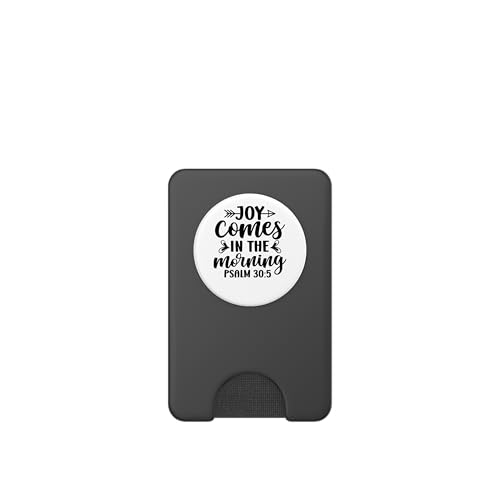 Joy Comes in The Morning Men and Women Thankful Grateful PopSockets PopWallet for MagSafe - style: Magnetic PopWallet