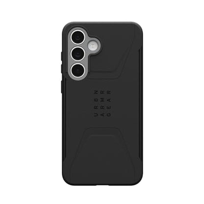 URBAN ARMOR GEAR UAG Designed for Samsung Galaxy S25 FE Case Civilian - Magnetic Charging Compatible Rugged Military Grade MIL-STD Protective Cover, Black - color: Civilian - Black
