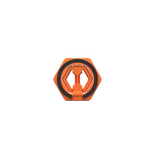 URBAN ARMOR GEAR UAG Magnetic Phone Ring Stand Compatible with MagSafe Magnet, Removable Metal Finger Ring Grip & 360 Rotation Adjustable Kickstand for iPhone 17, Galaxy S26, Burnt Orange