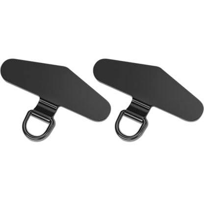 TENOC Metal Phone Tether Tab, 2Pcs, Black - color: Black