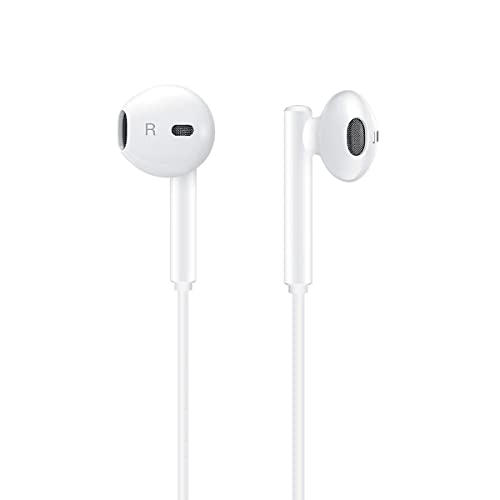 2 Pack Premium in-Ear Headphones with 3.5mm Plug: Control Music, Phone Calls & Volume with Built-in Remote - Works with All Devices That Have a 3.5mm Headphone Jack. Wired Earbuds.