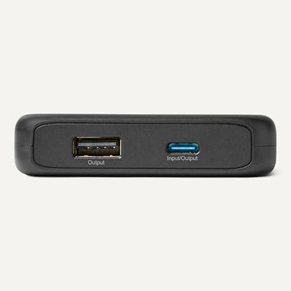 Amazon Basics Slim Portable Charger Power Bank with LED Display, 10,000 mAh, Black - style: 10000 mAh