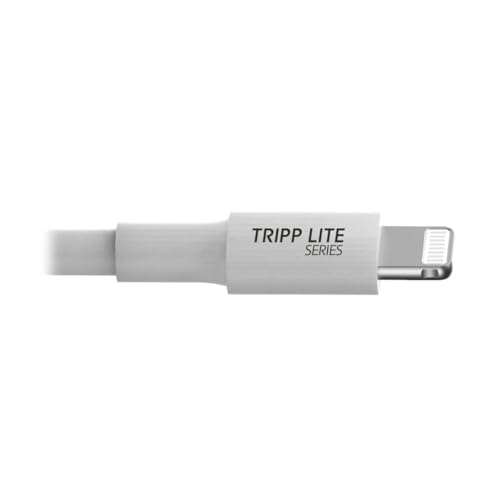 TRIPP LITE USB-A to Lightning Charging & Data Cable, MFi Certified for Apple iPhone, iPad & iPod - White, 3 Feet / 1 Meter, 2-Year Warranty (M100-003-WH) - color: White, size: 3 ft.