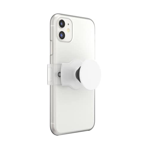 PopSockets Phone Grip Slide for Phones and Cases, Sliding Phone Grip with Expanding Kickstand - Stretch White - color: White