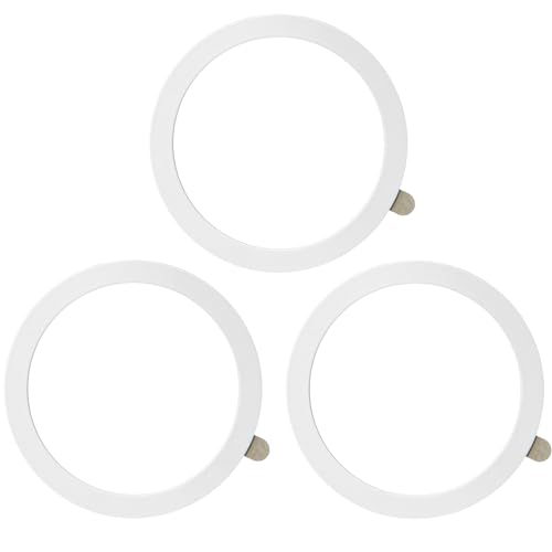 TENOC Universal Metal Ring Sticker, 3Pcs, White | Compatible with iPhone/Samsung/Android Cellphones, Magnetic Phone Charger/Mount/Holder Conversion - color: White