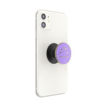 PopSockets Phone Grip with Expanding Kickstand, Adhesive Grip, Enamel - Zodiac Aquarius - color: Aquarius