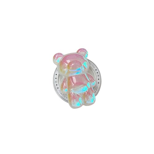 Magnetic 3D Bear Phone Grip Stand, MagSafe Compatible — Opal Pink - color: Opal Pink