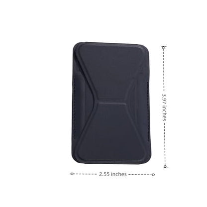 Magnetic Wallet for MagSafe with Stand, RFID Blocking, 2 Card Holder, Slim Leather, Compatible with iPhone 17 16 15 14 13 12 Series - color: black small support
