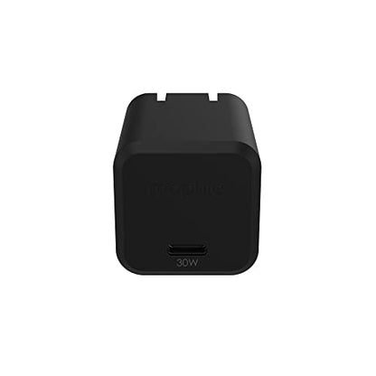 Mophie speedport 30 USB-C Charger GaN 30W Fast Compact Foldable Charger for MacBook Pro 13, Galaxy S24 Ultra/S23/S22, Note 20/10, iPhone 17/16/15/14/13 and More - Black - color: Black, style: 30W