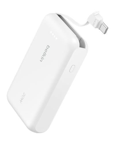 Belkin 10000mAh 20W USB C Power Bank, Portable Charger for iPhone & iPad - color: White, style: 10K mAh