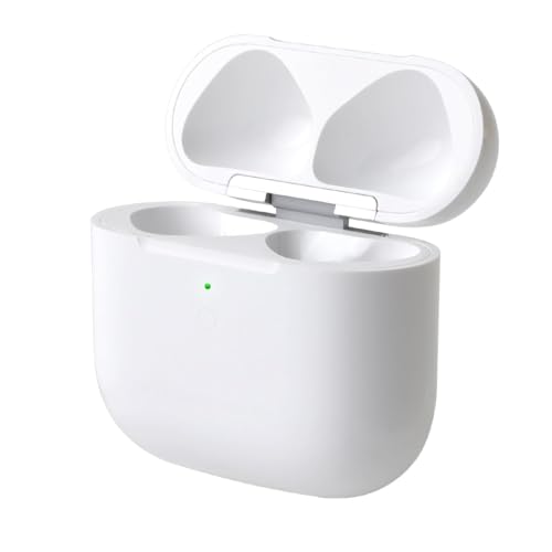 Wireless Charging Case Compatible with Airpods 4 Charging Case Replacement Only with Air Pod 4th Generation Charger Cases Bluetooth Sync Pairing Button Support Wired Wireless, No Earbuds - White