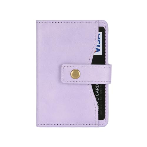 Ultra-Thin Magnetic Wallet and Card Holder (Purple) | Compatible with All Magnetic Protective Case,Premium PU leather, stand function, 6 card slots; Fits iPhone17/16/15/14series - color: Purple